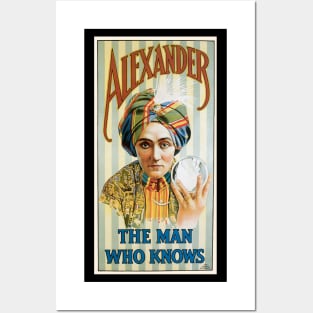 Vintage Magic Poster Art, Alexander, the Man Who Knows Posters and Art